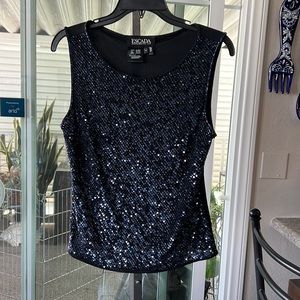 Escada sleeveless sequin dress top